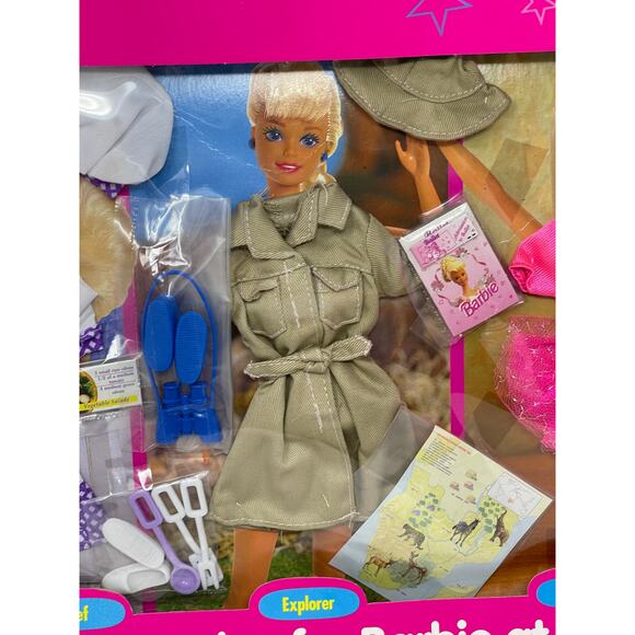 VTG 3 NEW BARBIE 1996 COOL CAREER Fashion CHEF, EXPLORER & BALLERINA Clothes LOT - Picture 3 of 9
